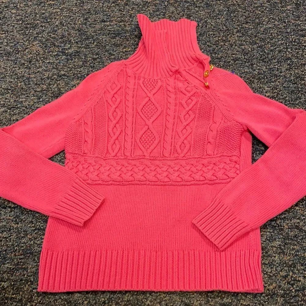 Chaps Pink Gd Hardware Sweater sz. M petite